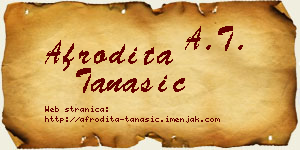Afrodita Tanasić vizit kartica